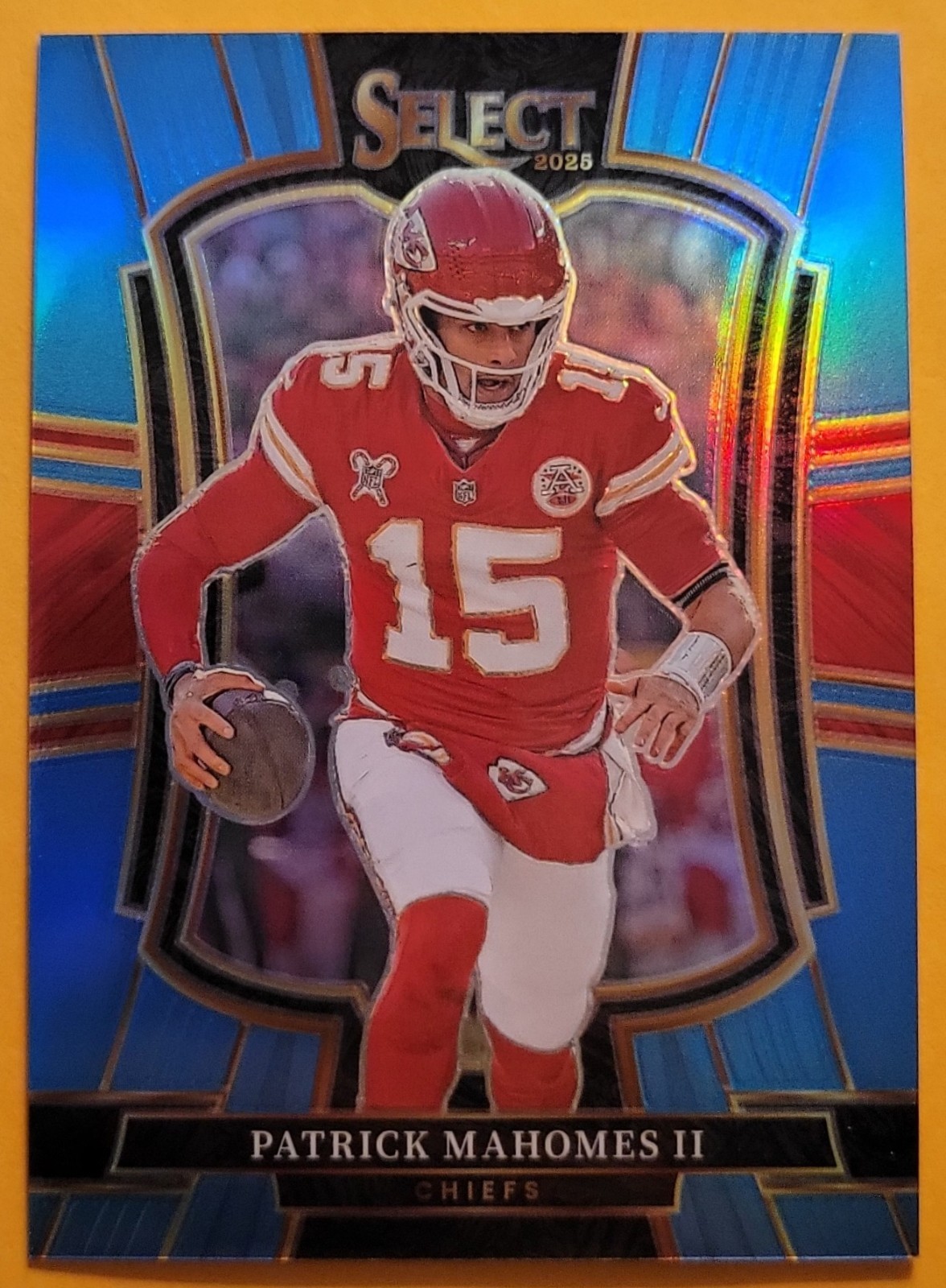 PATRICK MAHOMES II 2025 PANINI SELECT LIGHT BLUE PREMIER LEVEL /99 KC CHIEFS SP