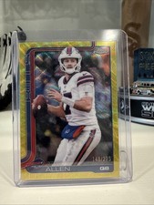 2025 Topps Chrome Football Josh Allen #34 Yellow Wave /275