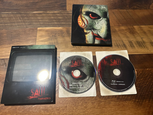 Saw 4K Ultra HD/Blu ray*Lionsgate*Steelbook*Slipcover*No Digital*