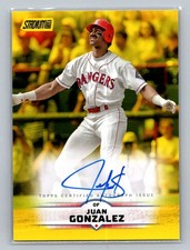 2025 Stadium Club #SCBA-JGO Juan Gonzalez Base Autographs Yellow Foil