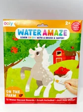 Ooly Water Amaze Includes 12 Reveal Boards & Brush, Reusable Reveal Pads for Kid