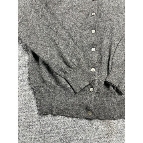 Bloomingdale's Women's Grey Crew Neck Button Down Cashmere Cardigan Size S - Picture 6 of 15
