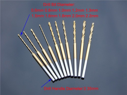 1pcs 0.6mm-2.2mm Micro HSS Drill Straight Shank Electric Drill Twist Drill Bit - Picture 3 of 3