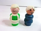 VINTAGE FISHER PRICE LITTLE PEOPLE 2 STYLES OF GRANDMAS