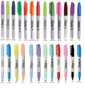 Sharpie Permanent Marker Pen Fine Point 25 Colours to Choose From