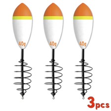 3x Fishing Float Feeder 40g Bait Surface Running Floating Holder Carp Method