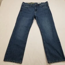 TK Axel Mens 36x30 Jeans Slim Boot Cut Stretch AXMB0074 Mediterranean Blue