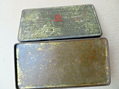 C 1900 CAVENDER Cigarette LONDON Army Club adv.Tin Box 50 Sandhurst size  Poor