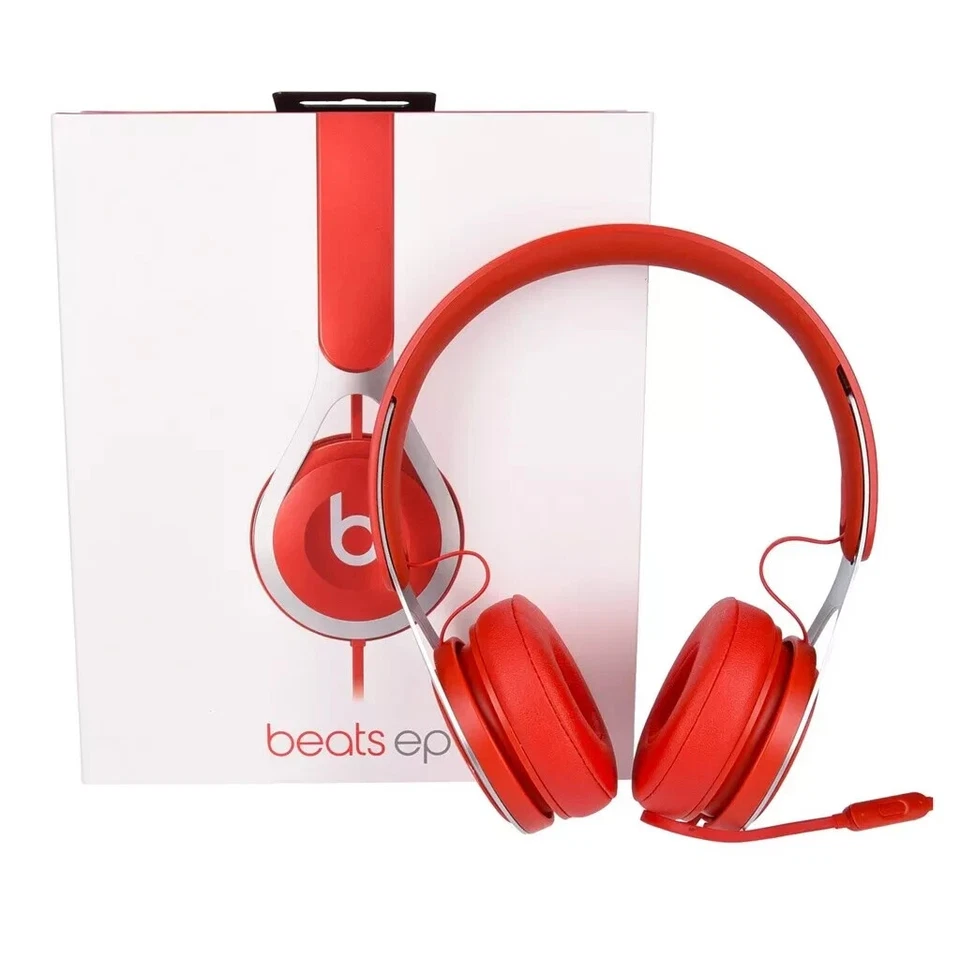 Beats EP On Ear Kopfhörer 3,5 mm Mikofonfunktion Remoute Talk IOS Headset ROT