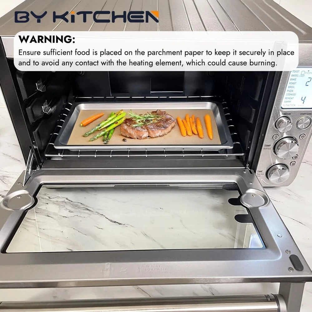 Breville Smart Air Fryer Parchment Liners 11 x 9 Inch Non-Stick Sheets