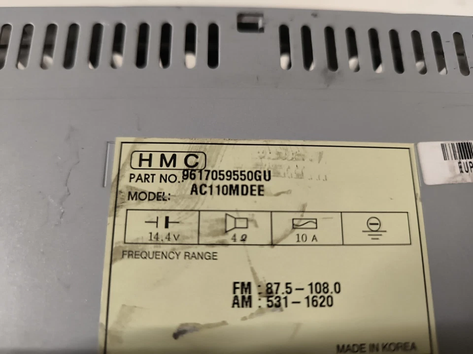 Orig. Hyundai H350 Multimedia Radio Autoradio CD 9617059550GU AC11MDEE - Bild 3 von 4