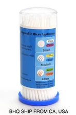 100 Pack Eyelash Extensions Disposable Micro Brushes (White)