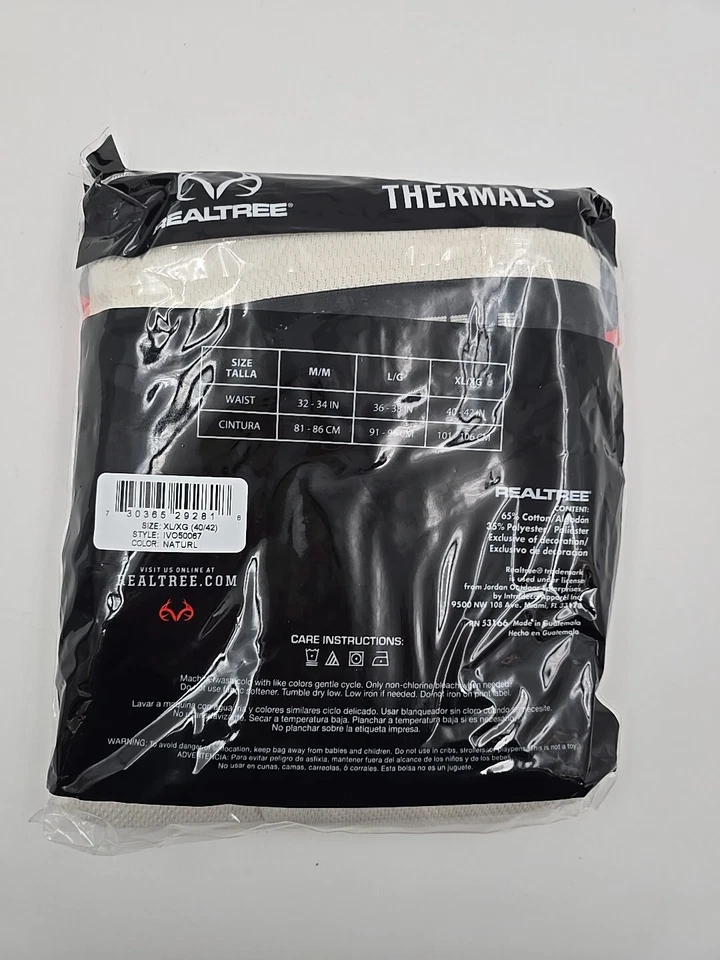 Realtree Mens Cotton Thermals Bottoms Only Size XL - Image 4 of 4