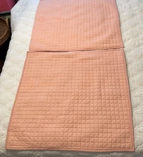 Urban Habitat Heather Pink Set of 2 Quilted Euro Shams 26” Modern Square EUC