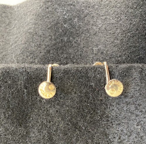 Vintage Signed Longcraft Flower Themed Gold Tone Screw Back Earrings - Picture 6 of 9