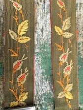 Circa 1860 Boys Victorian English Braces Embroidered Super Rare Suspenders