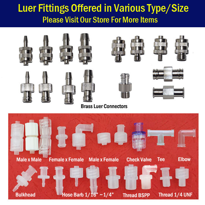 25 Pcs Clear Female Luer Lock Adapter - 3/16" Barbed Fitting For Lab, Aquarium, Medical Equipment (PP)