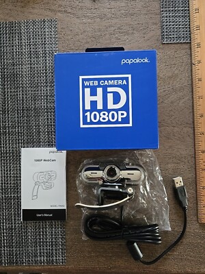 PAPALOOK (PA452) 1080P HD Web Camera W/ Colorful LED Lights & Mic See Pic/Desc 