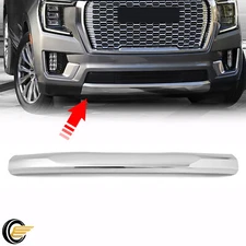 Chrome Front Bumper Lower Panel Trim Valance For 2021-2024 GMC Yukon XL Denali