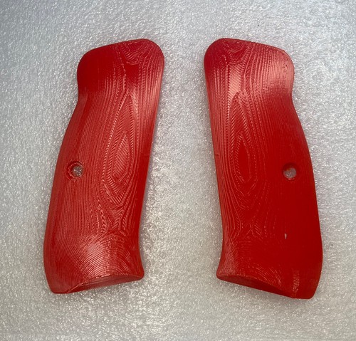 Grip CZ 75/85/SP-01 In Faggio Colore Rovere &ndash; Logo Zirconi, Fatto A Mano Turchia