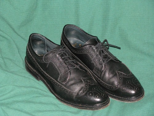 Mens Executive Imperials Black Leather Wing Tip Dress Shoes-11C-EC - Picture 2 of 9