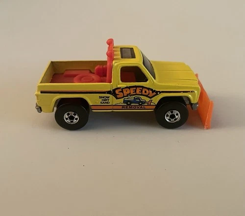 Hot Wheels Vintage 1979 Speedy Removal Yellow Truck/Plow Hong Kong - Nice