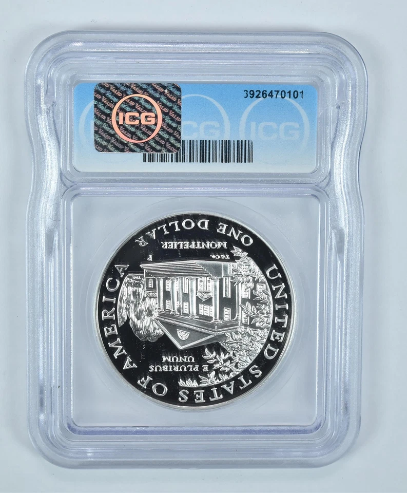 1999-P Dolley Madison Commemorative Silver Dollar PR70 DCAM ICG *9424 - Image 2 of 4