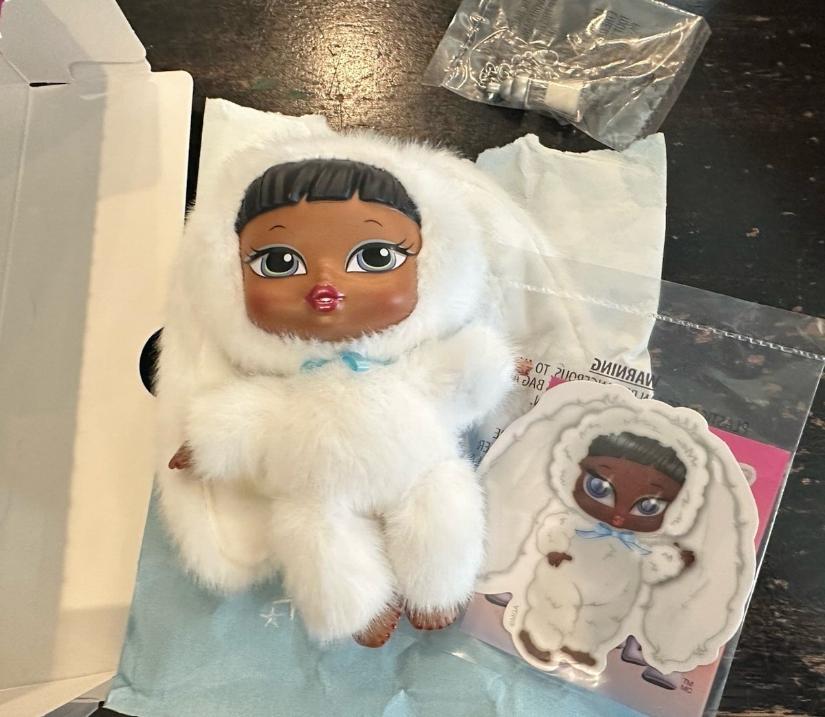 Bratz Bratziez Iconz Bunny Boo Sasha White Plush Pendant SOLD OUT