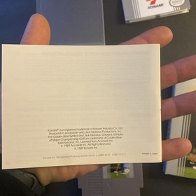 1992 Konami Nintendo NES Jack Nicklaus Golf Video Game Cartridge Boxed Complete