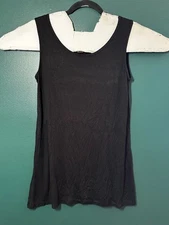 Women's Multiples Slinky Black Sleeveless Tank Top Lightweight Size Small