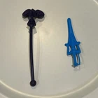 Vintage Skeletor Rams Head Staff & He-Man Sword MOTU Original Part Lot 1983