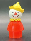 Vintage Fisher-Price Little People Clown – Red Body Yellow Hat Play Family