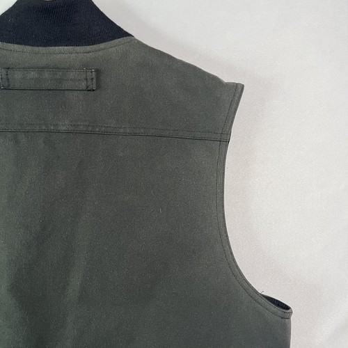 Filson Tin Cloth Insulated Vest Small Faded Black Waxed Full Zip Jacket Prima - Picture 18 of 20