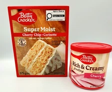 Betty Crocker Cherry Chip Cake Mix and Cherry Frosting Bundle SHIPS FROM USA