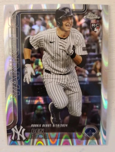 2025 BEN RICE NY Yankees Topps Chrome Update Series Rookie - RayWave Refractor