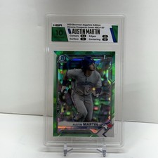 2021 Bowman Chrome Sapphire Austin Martin 1st   Green /125 HGA Pristine 10