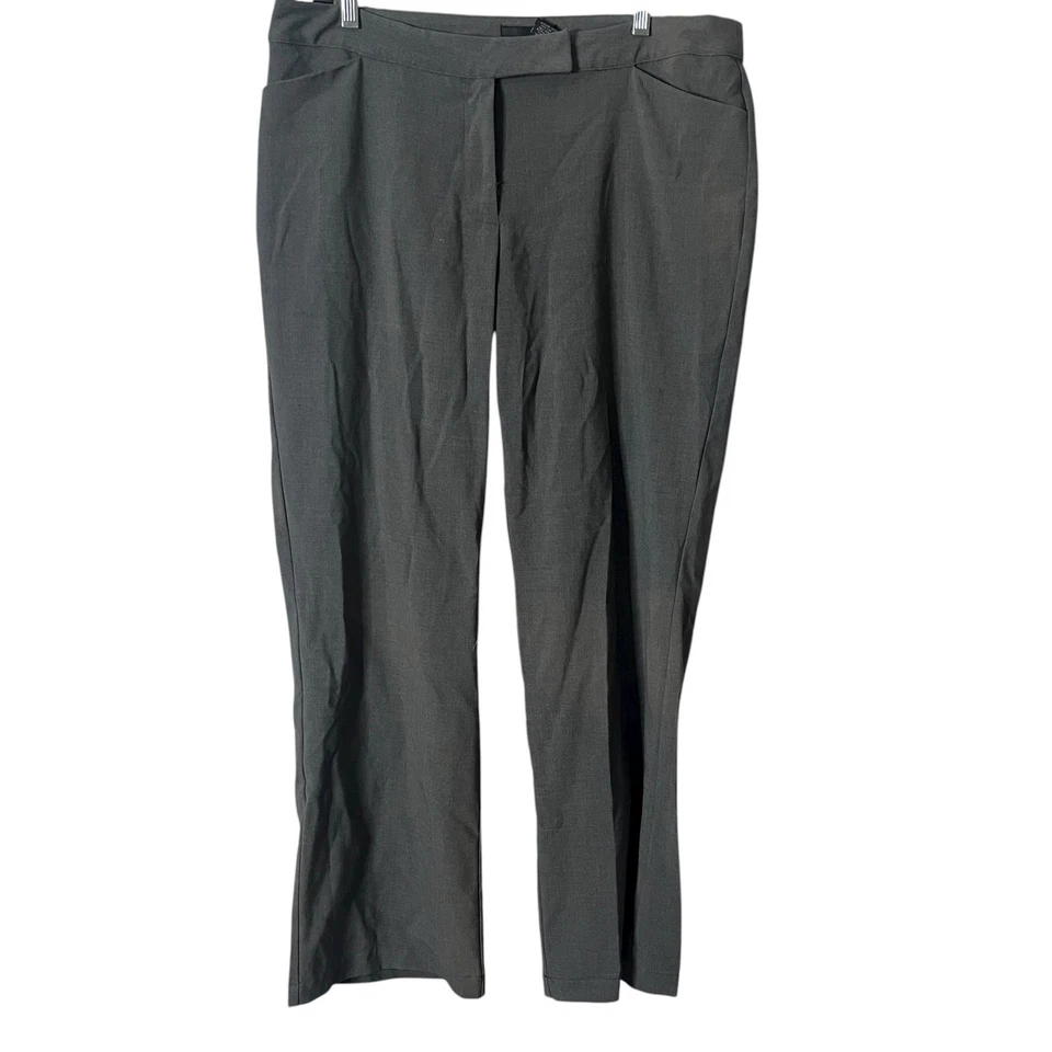 Attention Womens Dress Pants Gray 16 Career Work Slacks Stretch Trousers - Image 2 of 4