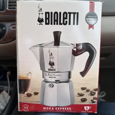 Bialetti Moka Express 6-Cup Stovetop Coffee Espresso Maker 275-06 -Made In Italy