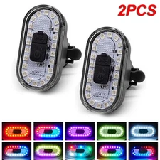 2x USB Rechargeable LED RGB Bike Tail Light Bicycle Cycling Warning Rear Lamp