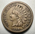 1860  INDIAN CENT   VF DETAILS  #1628