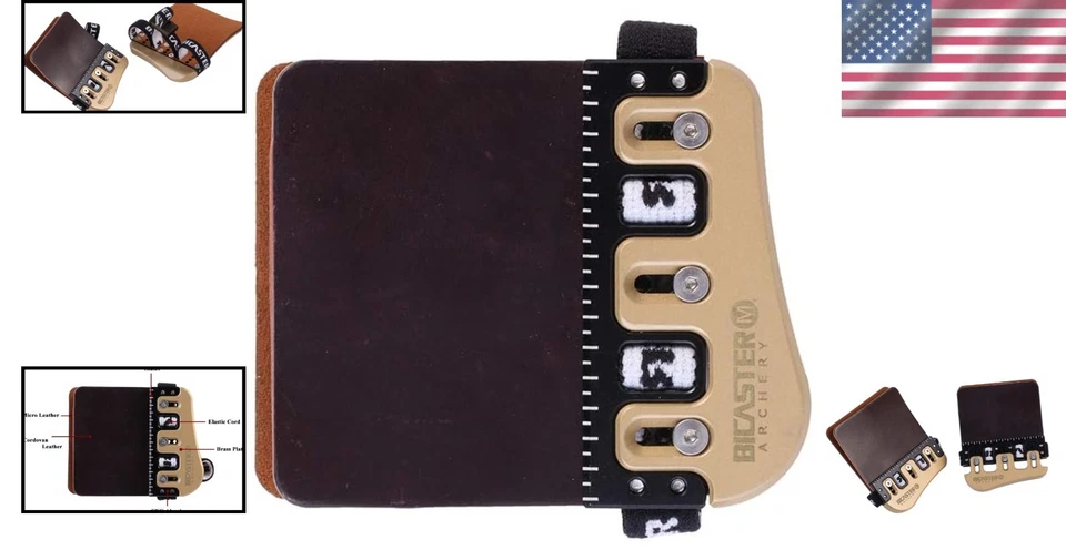 Radiused Edges Brass Finger Guards + Cordovan Leather Tabs - Image 2 of 4