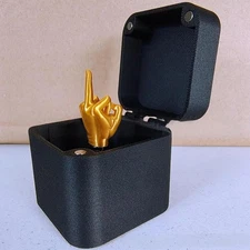 1Pcs Adults Funny Gift Toy Prank Box Weird Stuff Joke Middle Finger in a Box USA