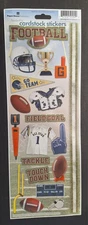 StickyPix Cardstock Stickers with a FOOTBALL theme by Paper House Productions
