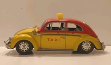 Vintage Nomura Modern Toys VW Volkswagen 1500 Taxi, 1960's Japan.WORKS