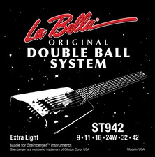 La Bella ST942 Double Ball Guitar Strings TransTrem v1 Extra Light 09-42
