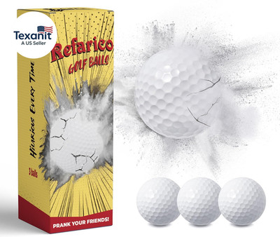 Exploding Golf Balls, 3 Pack Prank Balls - Explode on Impact, Funny Shocked Golf