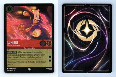 Lumiere #128/204 Lorcana Reign Of Jafar 2025 Disney Common Foil TCG Card