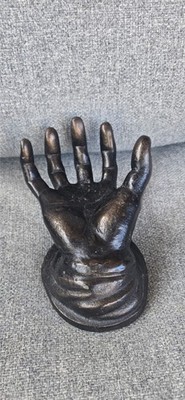 Antique/Vintage Cast Iron Life Size Hand Sculpture -- Over 8 lb