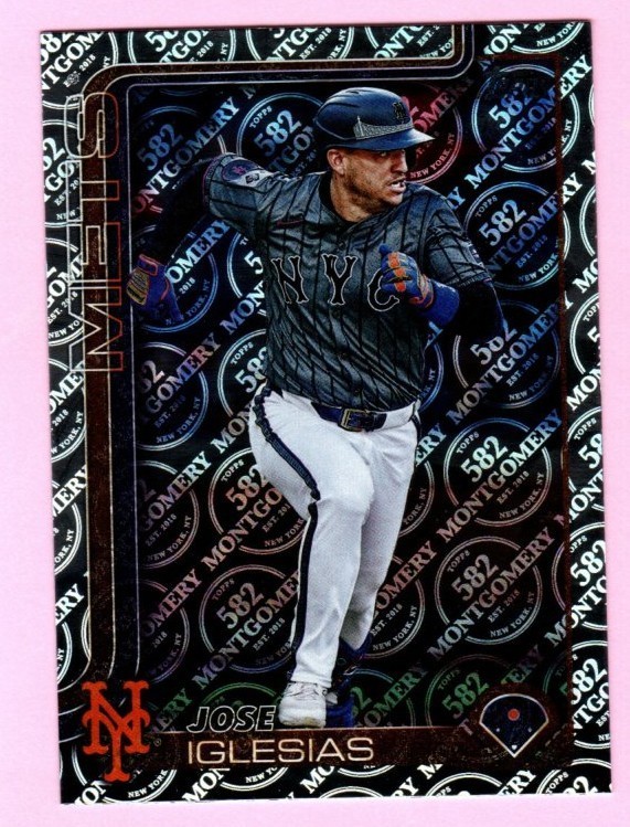 2025 Topps Montgomery Foil #386 Jose Iglesias New York Mets