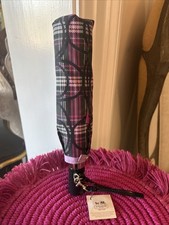 NWT Coach Mini Purple Plaid Umbrella RARE